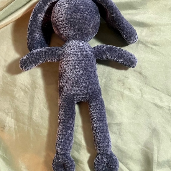 Adorable Bunny Rabbit Doll Handmade Soft and Cuddly Crochet Plush One of a Kind - Picture 3 of 8
